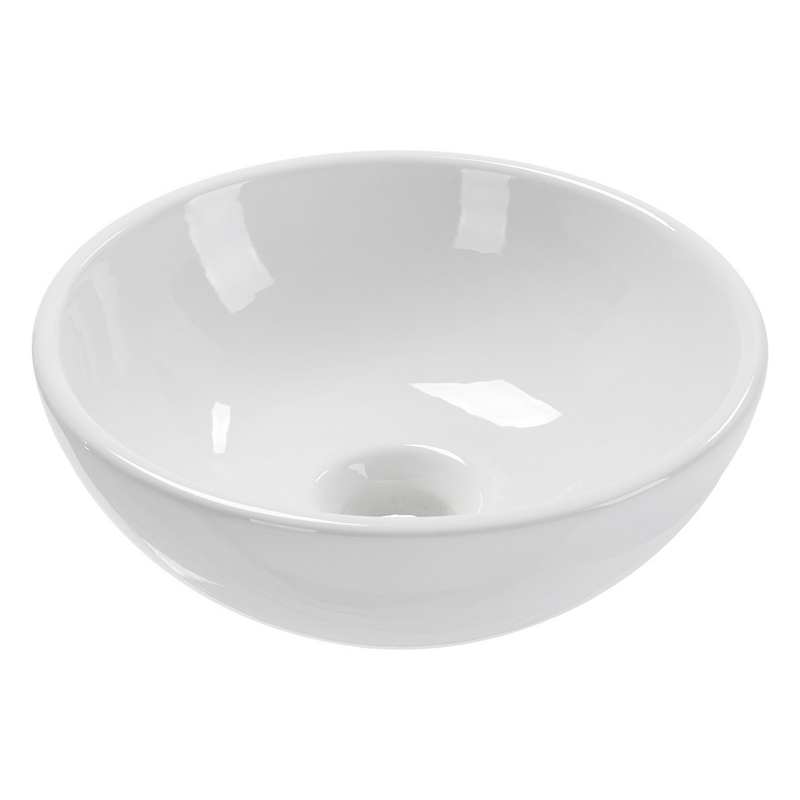 COVA 29 Keramik Aufsatzwaschbecken Ø 29 cm, weiß glänzend