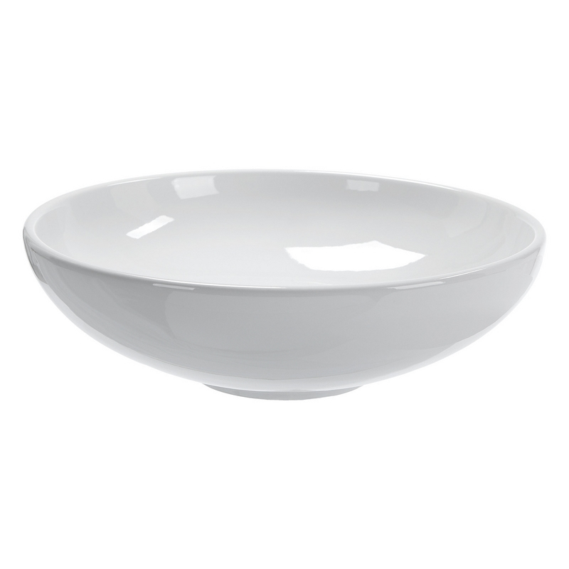 COVA 46 Keramik Aufsatzwaschbecken Ø 46 cm, weiß glänzend