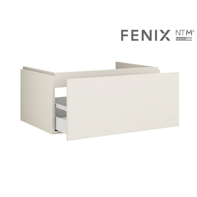 Unterschrank in FENIX NTM nach Maß für Venticello 100 cm Waschtisch (Becken links)
