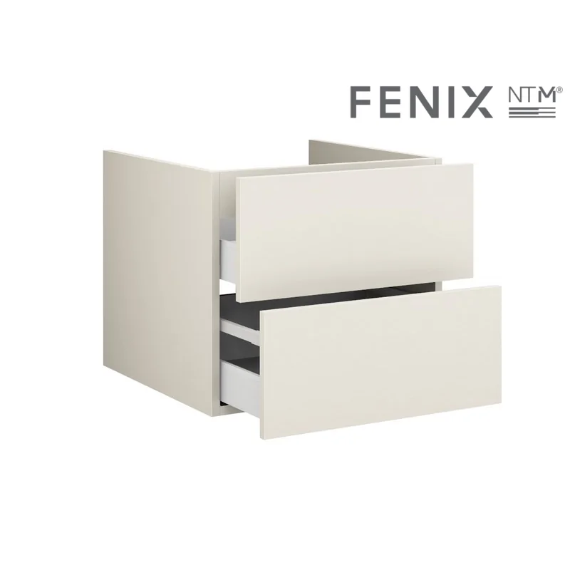 Unterschrank in FENIX NTM nach Maß für New Zero 75 cm Waschtisch (Becken rechts)