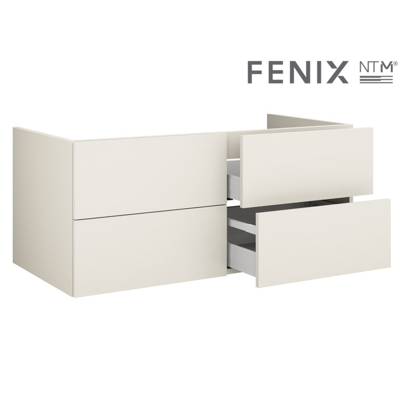 Unterschrank in FENIX NTM nach Maß für Premium 150 cm Doppelwaschtisch
