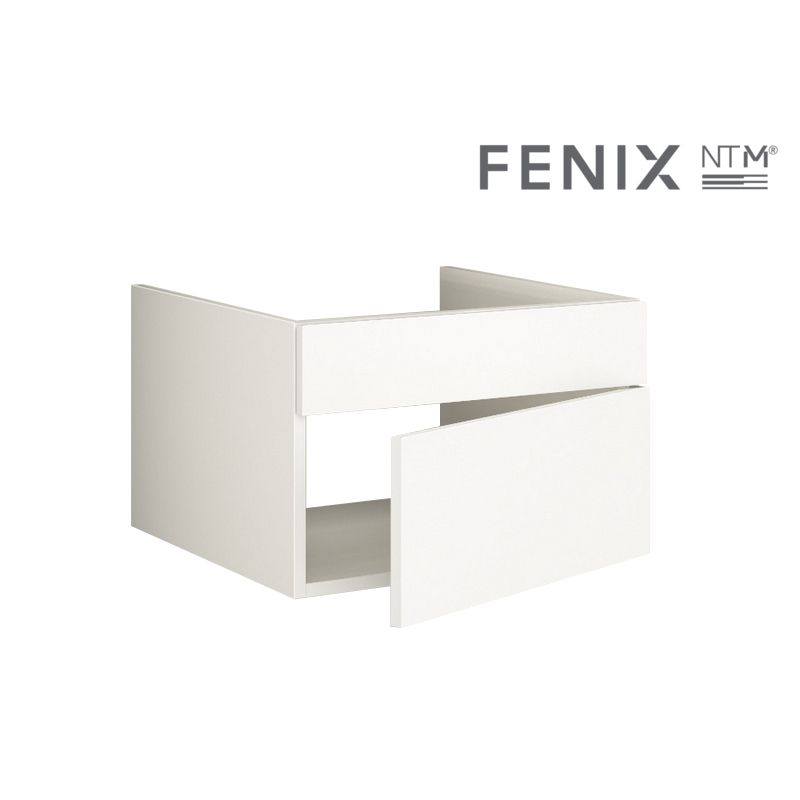 Bad Waschtisch-Unterschrank in FENIX NTM nach Maß (1 Blende und 1 Tür) | WTU-1B1T-FX
