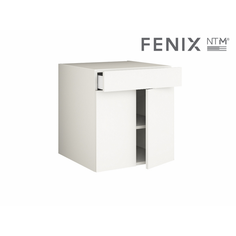 Bad Unterschrank in FENIX NTM nach Maß (1 Schublade und 2 Türen) | U-1SDT-FX