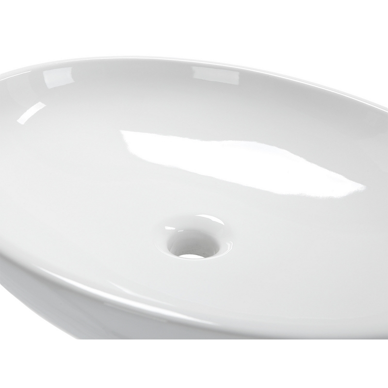 COVA 53 OVAL Keramik Aufsatzwaschbecken 53,5 x 41,5 cm, weiß glänzend